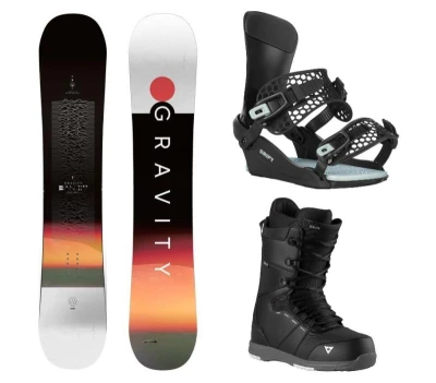 Gravity Bandit 25/26 snowboard + Gravity Drift black/sage vázání + Gravity Void black/grey boty + sleva 1000,- na příslušenství Gravity Bandit 25/26 snowboard + Gravity Drift black/sage vázání + Gravity Void black/grey boty + sleva 1000,- na příslušenství
