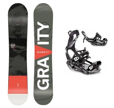 Gravity Bandit pánský snowboard + Raven FT360 black snowboardové vázání + sleva 300,- na příslušenství Gravity Bandit pánský snowboard + Raven FT360 black snowboardové vázání + sleva 300,- na příslušenství