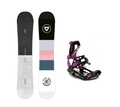 Gravity Electra 24/25 dámský snowboard + Raven Fastec FT360 black/fuchsia vázání Gravity Electra 24/25 dámský snowboard + Raven Fastec FT360 black/fuchsia vázání