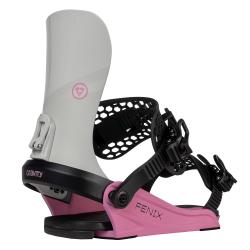 Gravity Fenix grey/rose dámské snowboardové vázání