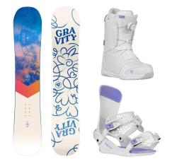 Gravity Mist 24/25 snowboard + Gravity Fenix white/lavender viazanie + Gravity Aura Atop white/levander topánky + zľava 16 € na príslušenstvo Gravity Mist 24/25 snowboard + Gravity Fenix white/lavender viazanie + Gravity Aura Atop white/levander topánky + zľava 16 € na príslušenstvo