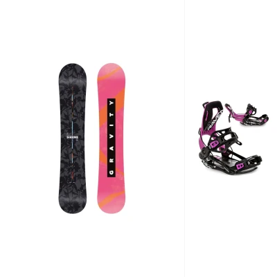 Gravity Sirene 25/26 dámský snowboard + Raven Fastec FT360 black/fuchsia vázání