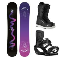 Gravity Sirene Black 24/25 snowboard + Gravity Rise black vázání + Gravity Bliss black/white boty + sleva 400,- na příslušenství Gravity Sirene Black 24/25 snowboard + Gravity Rise black vázání + Gravity Bliss black/white boty + sleva 400,- na příslušenství