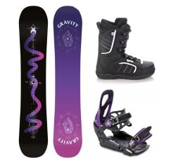 Gravity Sirene Black 24/25 snowboard + Raven S230 Black/violet viazanie + Raven Target obuv