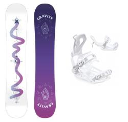 Gravity Sirene White 24/25 dámsky snowboard + Raven FT360 white viazanie