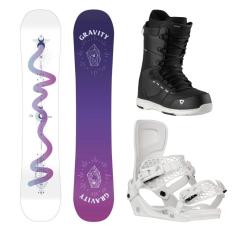 Gravity Sirene White 24/25 snowboard + Gravity Rise white viazanie + Gravity Bliss black/white topánky + zľava 16 € na príslušenstvo Gravity Sirene White 24/25 snowboard + Gravity Rise white viazanie + Gravity Bliss black/white topánky + zľava 16 € na príslušenstvo