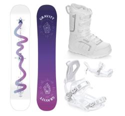 Gravity Sirene White 24/25 snowboard + Raven Fastec FT360 white viazanie + Raven Pearl white topánky Gravity Sirene White 24/25 snowboard + Raven Fastec FT360 white viazanie + Raven Pearl white topánky