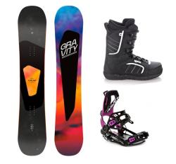 Gravity Sublime 24/25 snowboard + Raven Fastec FT360 black/fuchsia vázání + Raven Target obuv Gravity Sublime 24/25 snowboard + Raven Fastec FT360 black/fuchsia vázání + Raven Target obuv