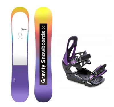 Gravity Thunder 24/25 dámský snowboard + Raven S230 Black/violet vázání Gravity Thunder 24/25 dámský snowboard + Raven S230 Black/violet vázání