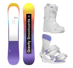 Gravity Thunder 24/25 snowboard + Gravity Fenix white/dámské vázání + Gravity Aura Atop white/levander boty + sleva 500,- na příslušenství Gravity Thunder 24/25 snowboard + Gravity Fenix white/dámské vázání + Gravity Aura Atop white/levander boty + sleva 500,- na příslušenství