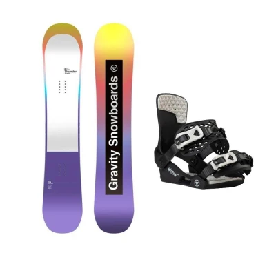 Gravity Thunder Jr juniorský snowboard + Gravity Wildcat black vázání Gravity Thunder Jr juniorský snowboard + Gravity Wildcat black vázání