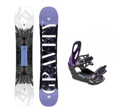Gravity Trinity 24/25 dámský snowboard + Raven S230 Black/violet vázání Gravity Trinity 24/25 dámský snowboard + Raven S230 Black/violet vázání