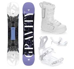 Gravity Trinity 24/25 snowboard + Raven Fastec FT360 white viazanie + Raven Pearl white topánky