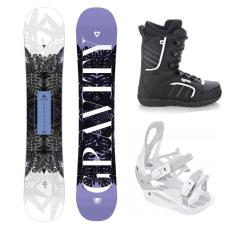 Gravity Trinity 24/25 snowboard + Raven S230 White vázání + Raven Target obuv Gravity Trinity 24/25 snowboard + Raven S230 White vázání + Raven Target obuv