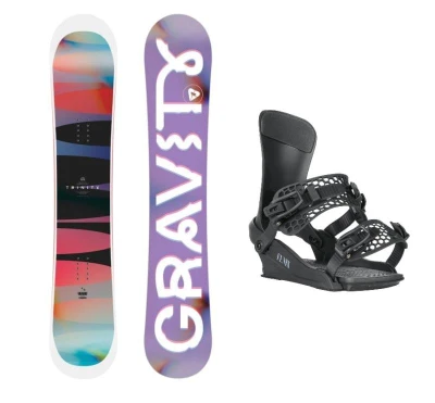 Gravity Trinity 25/26 dámský snowboard + Gravity Fenix black 25/26 vázání + sleva 1000,- na příslušenství Gravity Trinity 25/26 dámský snowboard + Gravity Fenix black 25/26 vázání + sleva 1000,- na příslušenství