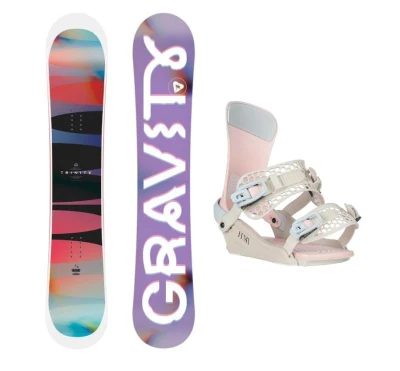 Gravity Trinity 25/26 dámský snowboard + Gravity Fenix candy dámské vázání + sleva 500,- na příslušenství Gravity Trinity 25/26 dámský snowboard + Gravity Fenix candy dámské vázání + sleva 500,- na příslušenství
