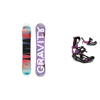 Gravity Trinity 25/26 dámský snowboard + Raven Fastec FT360 black/fuchsia vázání