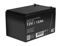 Green Cell AGM VRLA 12V 12Ah maintenance-free battery for the alarm system, cash register, toys