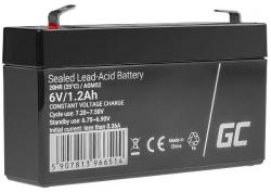 Green Cell AGM VRLA 6V 1.2Ah maintenance-free battery for the alarm system, cash register, toys