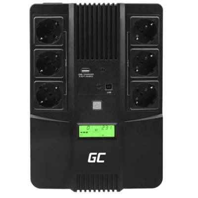 Green Cell Nepřerušitelný zdroj napájení UPS AiO 800VA 480W s LCD displejem | VERZE EU | 6x zásuvky Schuko Green Cell Nepřerušitelný zdroj napájení UPS AiO 800VA 480W s LCD displejem | VERZE EU | 6x zásuvky Schuko