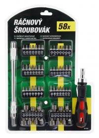 Green Sada ráčnový šroubovák 58 dílů