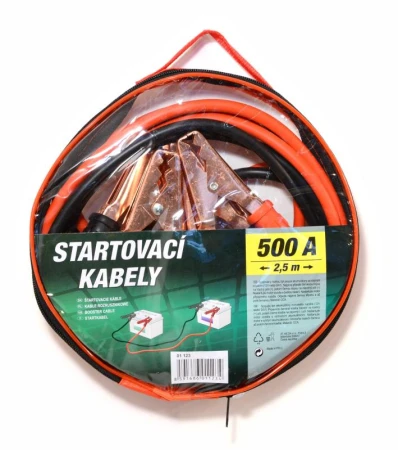 Green Startovací kabely 500A 2,5m zipper bag