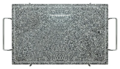 Grilovací kámen GRANIT XL s drážkou a držákem 50x30x1,65cm