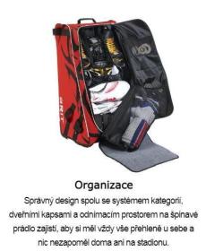 Grit HYFX Black YTH detská hokejová taška LEN čierna, Detská, 30 (VÝPREDAJ)