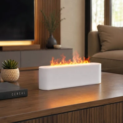 Grundig Aroma difuzér a zvlhčovač vzduchu ultrazvukový s efektem plamene 25,5 cm bílý