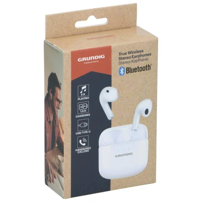Grundig Bezdrátová bluetooth sluchátka bílá