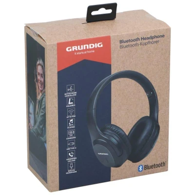 Grundig Bezdrátová bluetooth sluchátka s ANC a baterií 400mAh černá