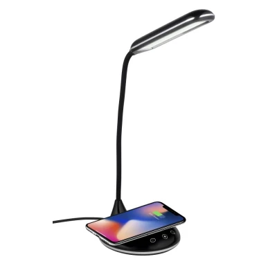 Grundig Bezdrátová nabíječka stolní lampa USB černá
