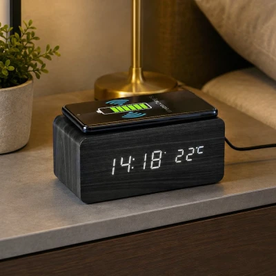 Grundig Bezdrátový budík s nabíječkou černá