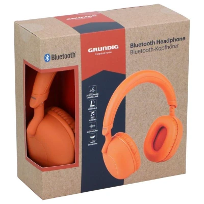 Grundig Bluetooth sluchátka s ANC 300mAh baterií oranžová