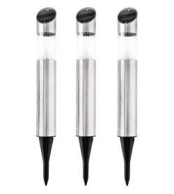 Grundig LED solárních lampy sada 3 ks z nerezové oceli 6,5x6,5xV53cm (VÝPRODEJ)