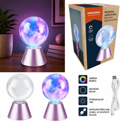 Grundig LED stolní lampa COSMIC GLOW s mlhovým efektem 17x11cm