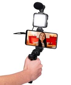 Grundig Selfie studio s osvětlením a tripod