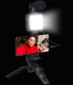 Grundig Selfie studio s osvětlením a tripod