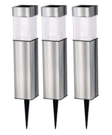 Grundig Solární LED lampa sada 3 ks nerez Grundig Solární LED lampa sada 3 ks nerez