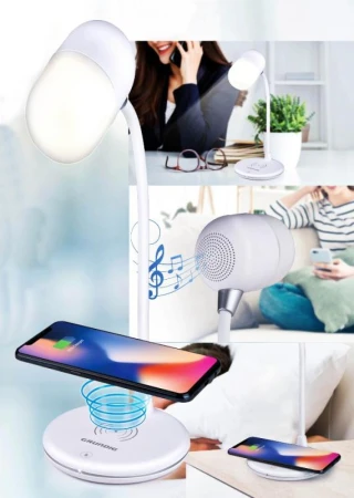 Grundig Stolní lampa LED s bezdrátovou nabíječkou na mobil 3v1