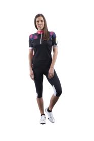 GTS dámsky cyklistický dres s krátkym rukávom, Carbon