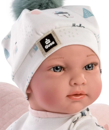 GUCA Panenka miminko holčička New Born 42cm realistická vinyl