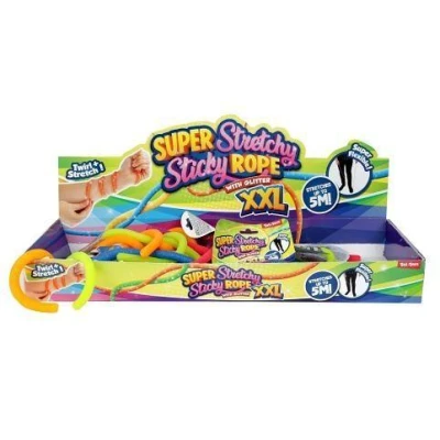 Guma s glitry natahovací antistresová elastická 50cm silikon 6 barev