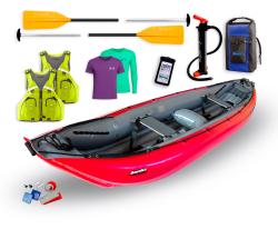 Gumotex Baraka SET - 2 nafukovacie kanoe (v cene setu: 2x veslo, 2x vesta, 2x tričko, pumpa, obal 100L, sada lepenia ) + zľava 60 € na príslušenstvo