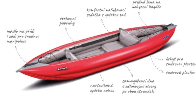 Gumotex Safari 330 SET - 1 nafukovací kajak (v ceně pádlo, pumpa, vak, obal na doklady, triko)
