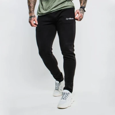 GymBeam Tepláky Slimfit Black