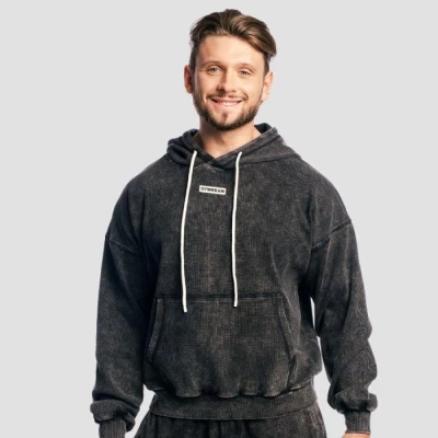 GymBeam Aura Hoodie Washed Black GymBeam Aura Hoodie Washed Black