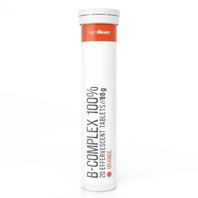 GymBeam B-Komplex 100 % šumivý 20 tab. POUZE pomeranč (VÝPRODEJ)