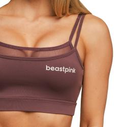 GymBeam BeastPink Sportovní podprsenka Breeze Mulberry