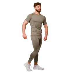 GymBeam Běžecké legíny Pulse Vetiver